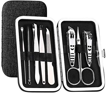TRDYBSK 8PCS Manicure Conjunto de unhas portáteis cortadores de unhas cuticle cuticle clipper kit profissional kits de unhas profissionais