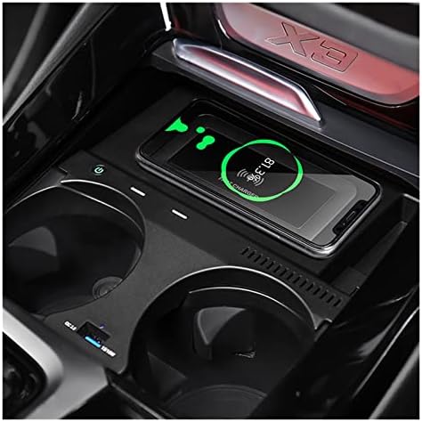 Adequado compatível para BMW X3 X4 2019 2020 2021 2022 CAR QI Wireless Charger Placa de carregamento Acessórios para suporte para