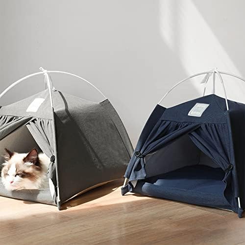 Scdzs Pet tenda portátil Dobring House Dog Cats brincando de cama Tapete confortável Cama de canil para cães médios pequenos