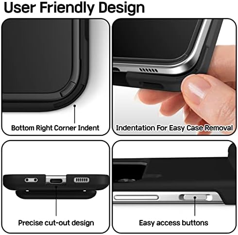 VVupic para Samsung Galaxy Z Flip 4 Projeto da mala de 2 cards de caça-níqueis, cobertura de proteção contra protetora 2022