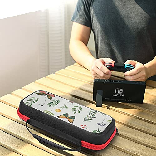 Butterfly Garden Travel Transporting Case Tote Bag para Nintendo Switch Acessórios mantém 20 bolsa de cartas de jogo