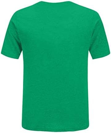 Print de St. Patrick de São Patrício Top Top Blusa Top Blusa curta Camiseta redonda Camiseta Top Summer Gift Ideas