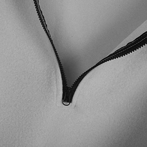 Mulher Quarter zip de manga longa colar