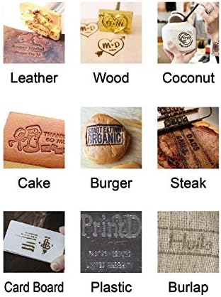 Carimbo de ferro da marca durável personalizada para madeira, marcar de couro com marca