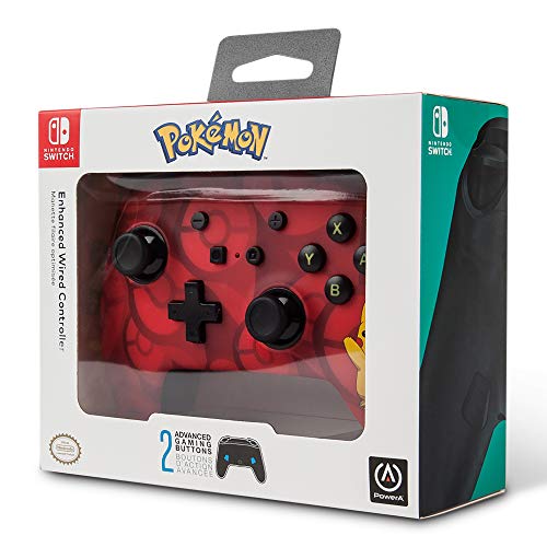 Controlador com fio aprimorado de Pokemon para Nintendo Switch - Pikachu