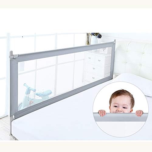 Desenkry Lifting Vertical HEILE Ajustável com segurança de segurança lateral de segurança travável, lavatável anti-queda para crianças pequenas para crianças cama infantil, cinza, 200 * 70cm