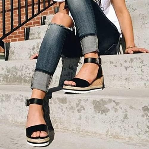 Sapatos para mulheres cunhas de moda Shoes, senhoras, calçados romanos abertos de dedos confortáveis ​​sandálias de sandálias Moda