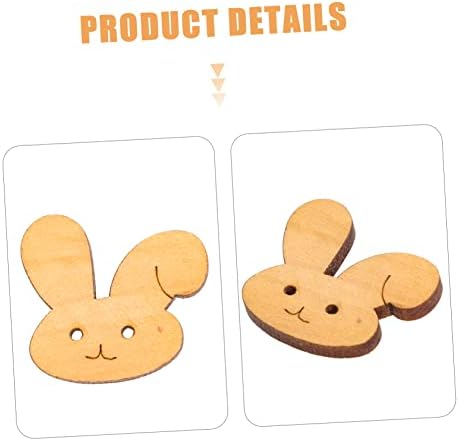 Sewacc 100pcs Rabbit Botões em forma de coelho Diy Bunny Craft Ornamentos