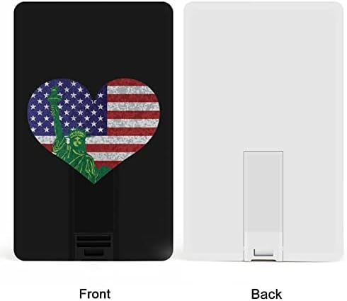 Bandeira dos EUA e estátua USB 2.0 Flash-DRIVES Memory Stick Credit Card Formulário