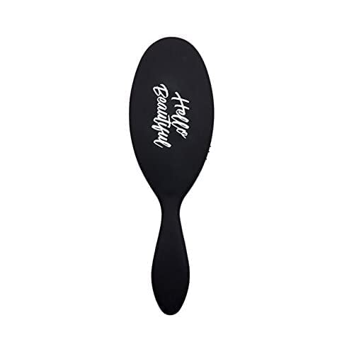 Hai Detangler - Escova de paddle de suavização premium para cabelos molhados ou secos - Midnight Black, 2 PK