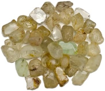 Materiais Hypnotic Gems: 1/2 lb de pedras de topázio em massa do Brasil - Cristais naturais crus para cabine, queda, lapidário, polimento, embrulho de arame, Wicca e Reiki Crystal Healing