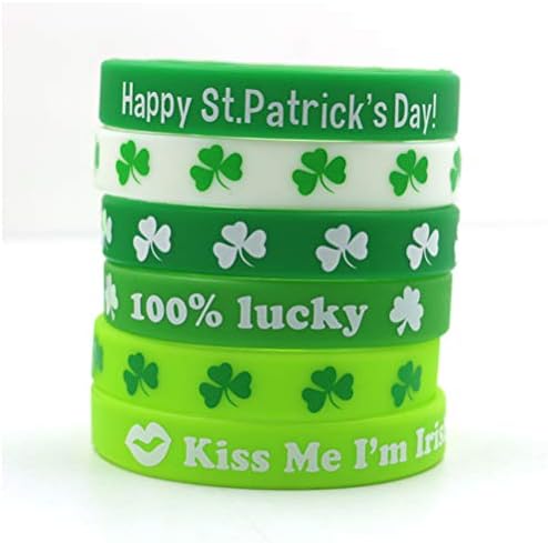 Sosoport 12pcs St. Patricks Day Bracelet Fands Festival Hand Decoration Apresenta suprimentos para homens para homens mulheres