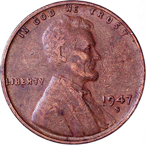 1947 S Lincoln Wheat Cent 1C muito bom