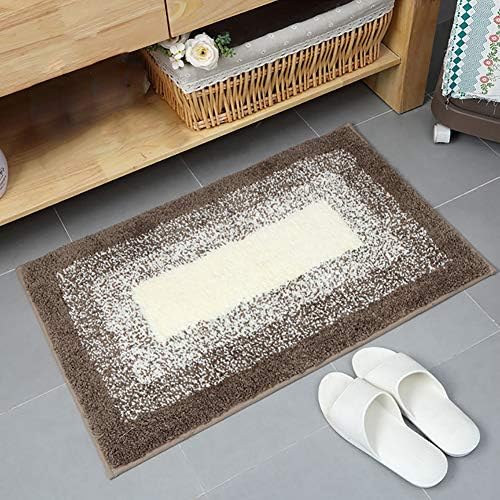 Tapete de banheiro não deslizante, tapete de porta interna de microfibra, Super absorve o banho de banho de barro de