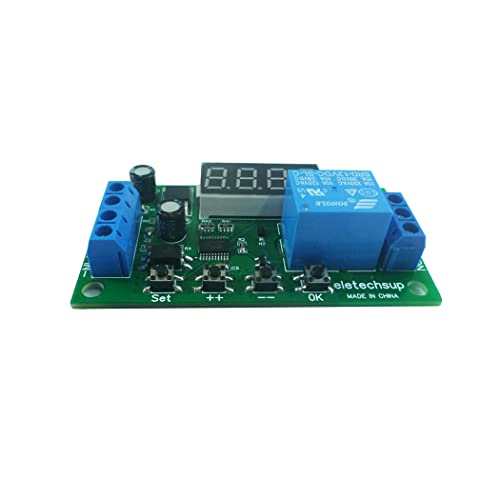 Eletechsup DC 24V Multifuncional Multifunction Counter Trigger Timer Timer Módulo de interruptor simples Placa PLC Simples