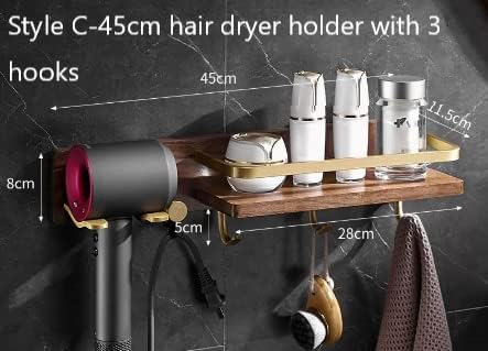 Hujdex Decorating Hair Secer Solder com prateleira, prateleiras decorativas modernas, organizador de armazenamento