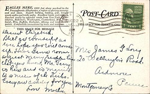 Ao longo do caminho do freio Eagles mere, Pennsylvania PA original Vintage Post -Card