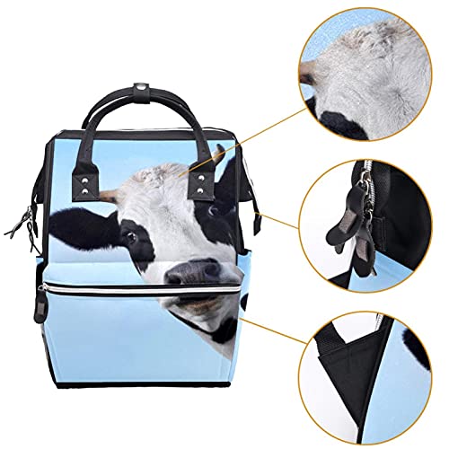 Grilhão engraçado sorridente em preto e branco fraldas bolsas de bolsa de mochila de mamã