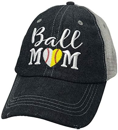 Cocomo Soul Womens Ball Mom Hat | Baseball/Softball Mom Hat | Cap mamãe de softbol de beisebol | Chapéu de mamãe de beisebol | Chapéu