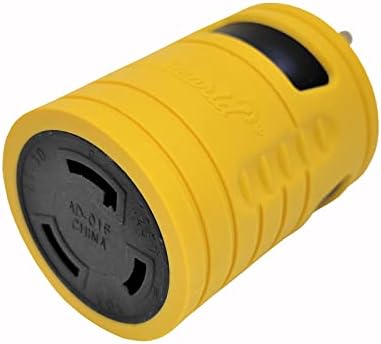 Parkworld 691753 Família Regular 15A Plug 5-15p a L5-30R Gerador 3-Prong 30 amp Adaptador feminino de travamento