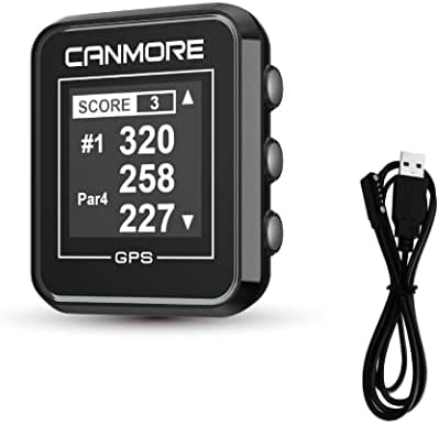 Canmore HG300 Golf GPS - + outro cabo de carregamento - Dados essenciais do campo de golfe e folha de pontuação - minimalista