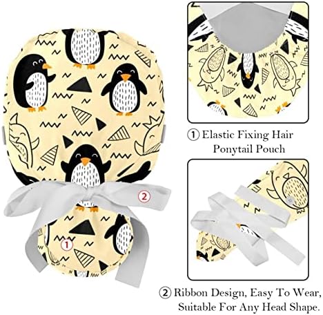 Mapa de animação da cidade Scrub Hats for Women Hair Long Working Cap com Button & SweatBand Unissex Treath Back