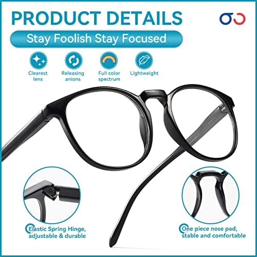 Óculos de leitura elegantes de giblogo para homens Leitores de homens - 6 Pacote de óculos de computador de bloqueio de luz