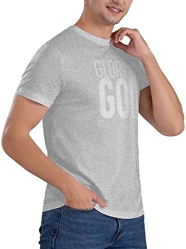 Glory-to-Own Mens Summer Tam camiseta Moda esporte Casual Casual Manga curta Tops de algodão preto