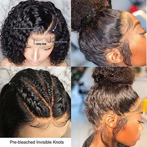 13x6 Perucas frontais de renda para mulheres negras pré -arrancadas de renda de renda de glugues Remy Human Wigs Remy