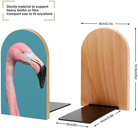 Livro de madeira para amantes de flamingos Ends 2 PCs Livros de madeira não deslizantes para decoração de escritório em casa Livros
