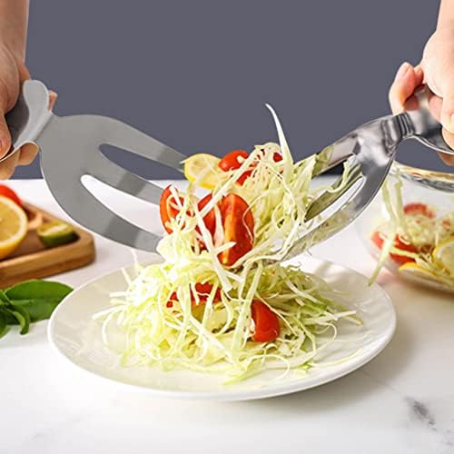 Forks de salada de salada Doitool Forks pinças de aço inoxidável 2pcs Salada de aço inoxidável servidores de salada em