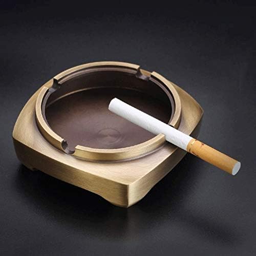 WJccy vintage cinzeiro à prova de vento com cigarros portáteis de metal de metal cinzas para o ar livre para dentro para dentro de casa, um presente sofisticado para homens para homens
