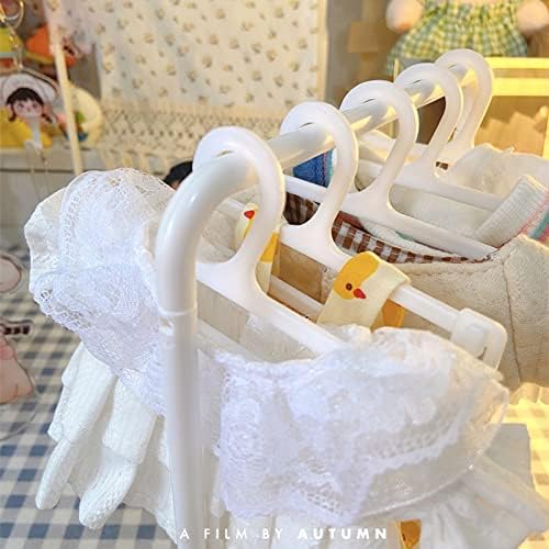 Mini cabide de meia -calça de meia -calça de calça de suspensão adequada para armazenamento doméstico bebê cabide de boneca branco