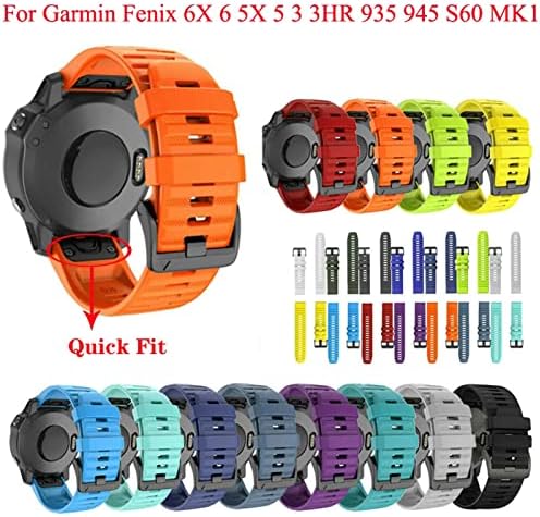 KFAA 22 26mm Smart Watch Band tapas para Garmin Fenix ​​6 6x 6s 5x 5 5s 3 3hr Forerunner 935 945 Silicone Reduse