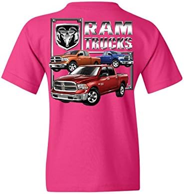 T-shirt juvenil de caminhões Ram Hemi Dodge Ram 1500 2500 3500 American Truck Kids Tee