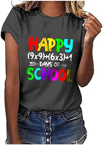 Tops fofos, Tie Dye Happy 100th Day of School School Student 100 Days T-shirt Funny Cheft Graphic Tees for Women
