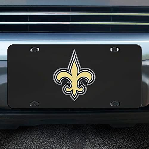 Fanmats 33613 New Orleans Saints 3D Black Plate