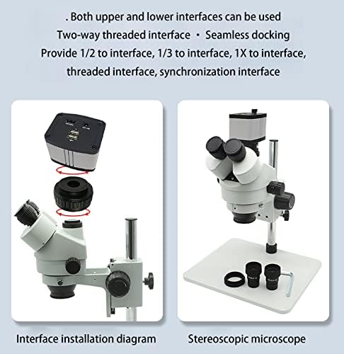 Adaptador de CTV de Microscópio Estéreo Binocular Profissional de Deiovr, interface de sincronização de manutenção 0,5x 1x 1/3