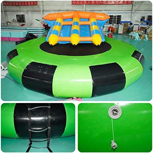 Adultos beiake infláveis ​​trampolim crianças saltando plataforma recreativa de segurança redonda para piscina, lago,