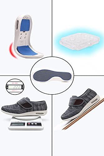 Sapatos diabéticos de Yibobay para homem de largura X de largura para sapatos idosos para homens largos para sapatos de caminhada de homem fechamento ajustável