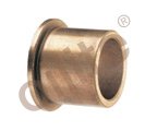 Genuine Oilite® Sintered Bronze Mustic Flangeed Rolamentos de 12 mm. ID x 17 mm. Od x 16 mm. Comprimento x 23 mm. Diâmetro do flange x 3 mm. Espessura flange