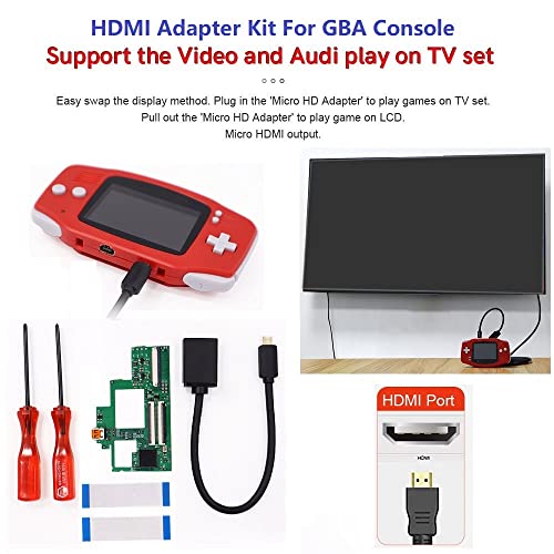 Hispeedido GBA 32pin Transferência para o adaptador HDMI Cable Solas DIY kits PCB Kits Atualizados Repulsões Play Games On TV Compatible With Game Boy Advavance