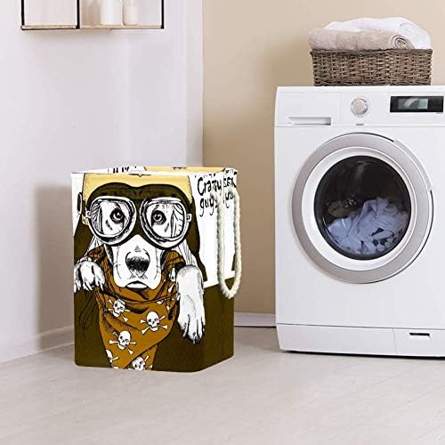 Indicultura de lavanderia cesto exército caveira lenço bulldog cestas de lavanderia de lavanderia