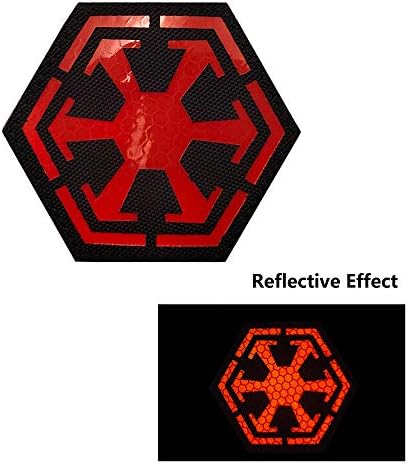 2 pacote infravermelho infravermelho refletivo Jedi Patch - Jedi Knight Imperial Galactic Empire Patches - Hook and Loop Fixador