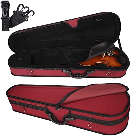 ADM 4/4 Tamanho completo Violino Caso Hard Caso Profissional Backpack Triangular Profissional, Suspensão Super Luz