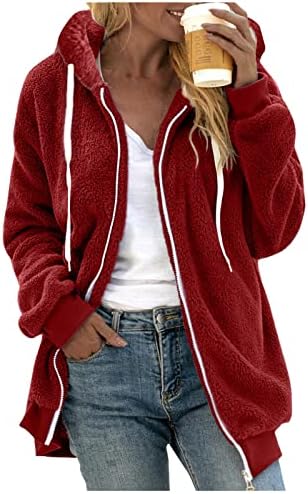 Sweatershirt de tamanho grande feminino Pullover com capuz de lã quente casaco de luxo com zíper top lã feminina jaqueta longa