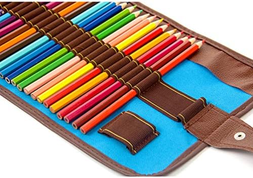 Lápis de cor de nuobestim define o roll up lápis Bolsa de lona ideal para artistas Sketchers Student com 36 slots