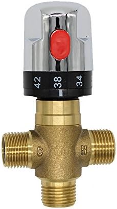 Roowarmer - válvula de mistura termostática 1/2 para banho de banho de banho de banheira Bathtub BSP Macho de três maneiras de válvula