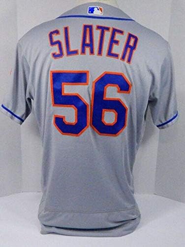 2019 New York Mets Tom Slater 56 Jogo emitiu Grey Jersey 150 Patch Mets6225 - Jerseys MLB usada para jogo MLB