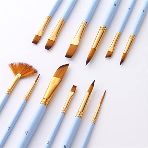 Liruxun Art Supplies 12 Aquarela de nylon pincel de bobina pintura de linha de caneta caneta pintura a óleo de caneta pincel acrílico